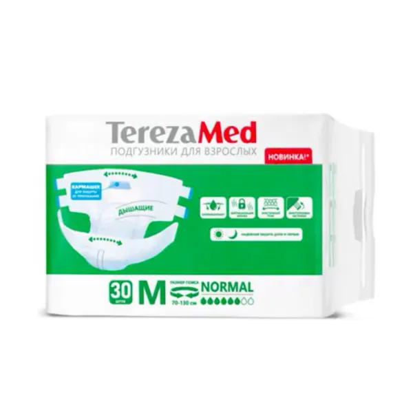 TerezaMed Подгузники для взрослых Normal размер M 30 шт TerezaMed Подгузники для взрослых Normal размер M 30 шт