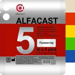 Alfacast / Альфакаст бинт нестерильный ортопедический полимерный, №5/ 12,5 см х 3,6 м