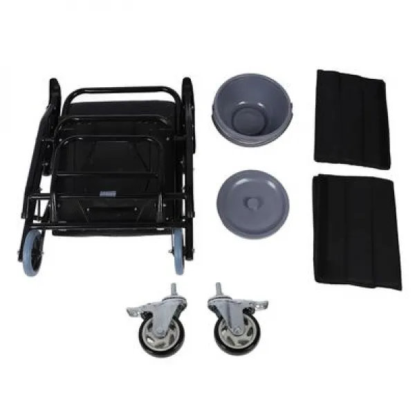 Стул-туалет с колесами, складной с ведром СТ100