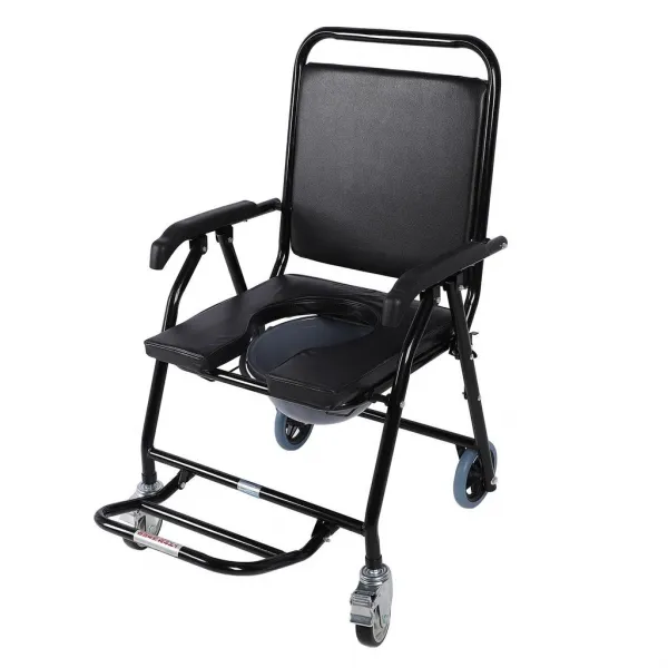 Стул-туалет с колесами, складной с ведром СТ100