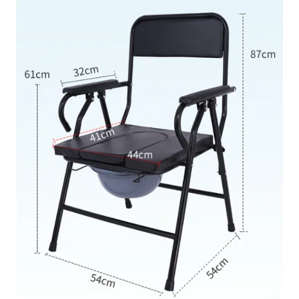 Складное кресло туалет с мягким сиденьем 7022
