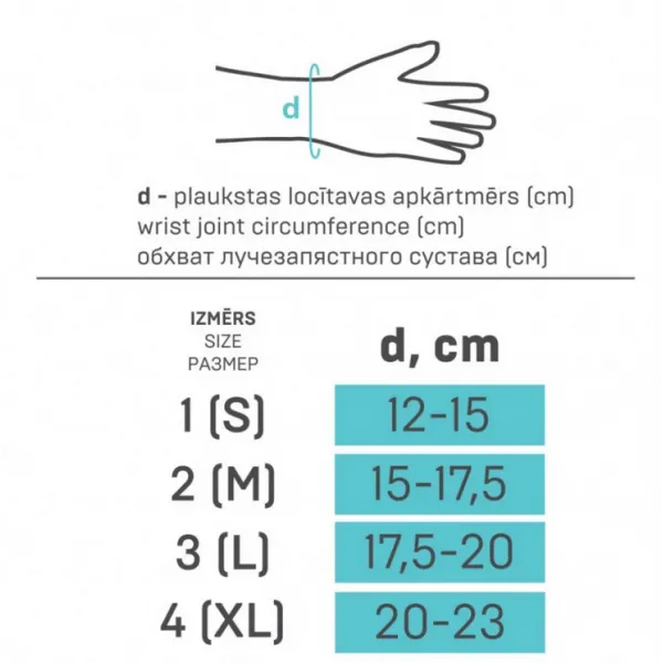 Ортез (тутор) для фиксации лучезапястного сустава с жесткой вставкой ELAST 0210