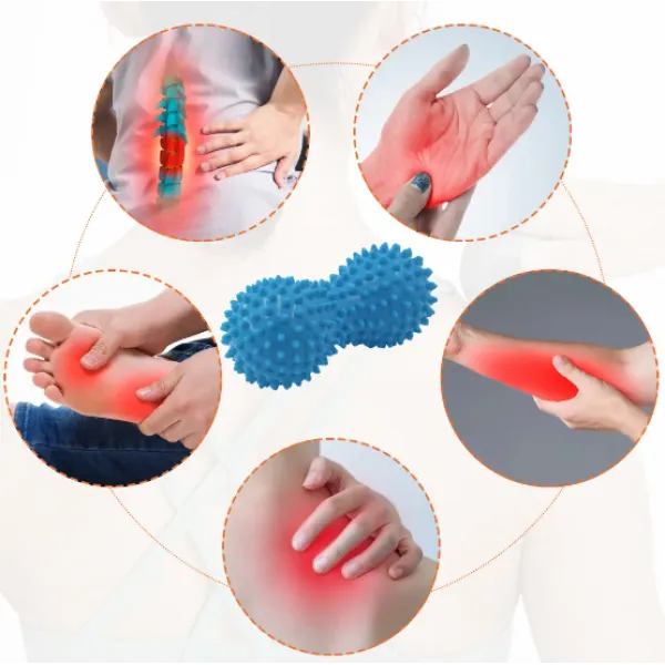 Мяч для массажа двойной "Арахис" с шипами